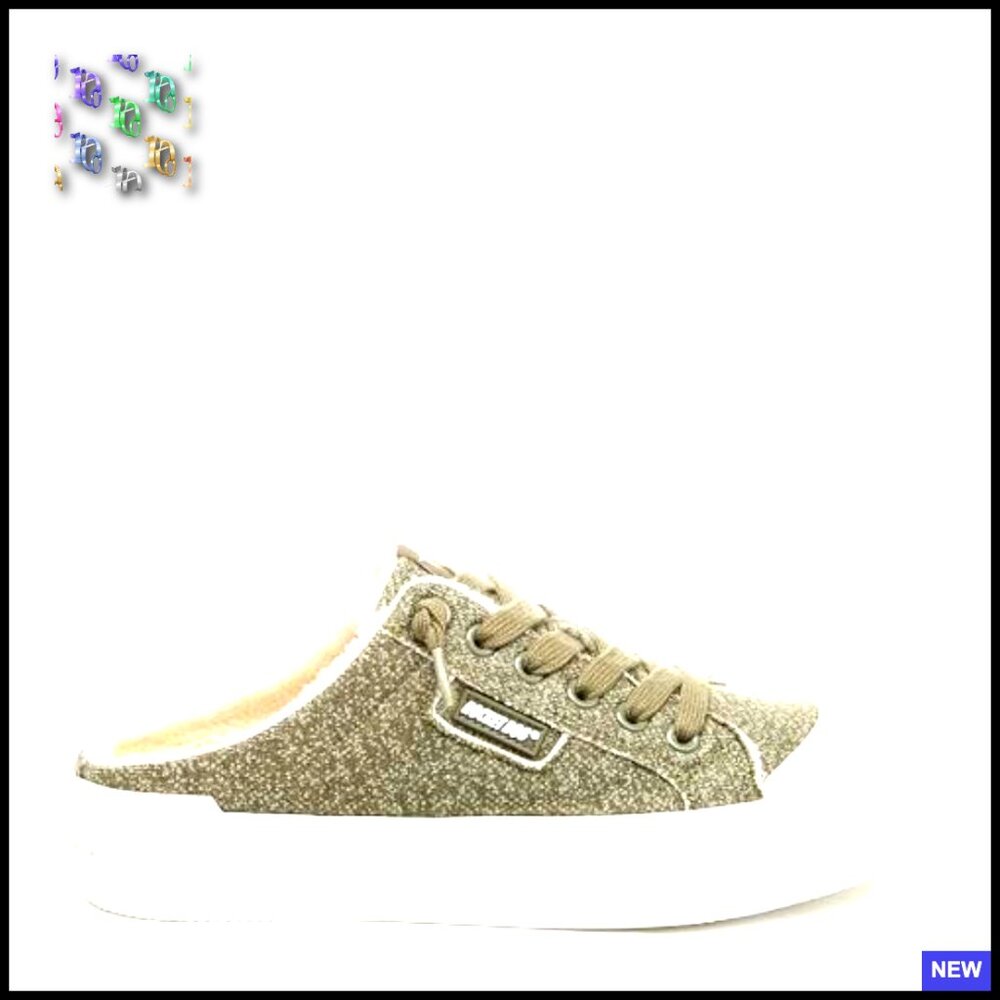 Platform Mule Sneakers Comfort Jersey Urban Chic Retro Y2K Style - Picture 6 of 7